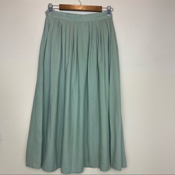 Honors Vintage Pale Green Long Skirt Size 10 - Picture 2 of 6
